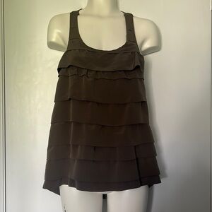 Central Park West x Artizia Collaboration Tiered Bronze Race-back Tank Top